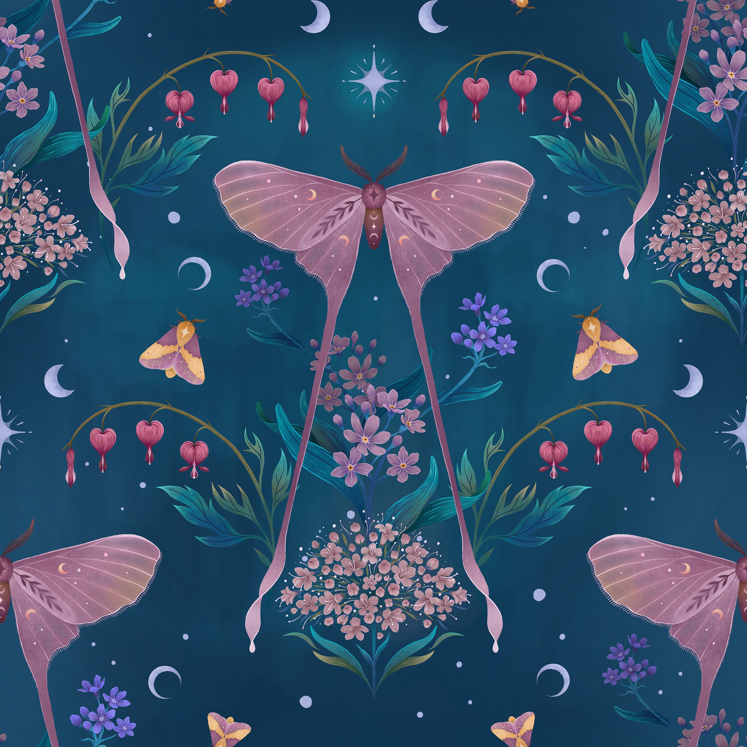 Pink Moth Pattern