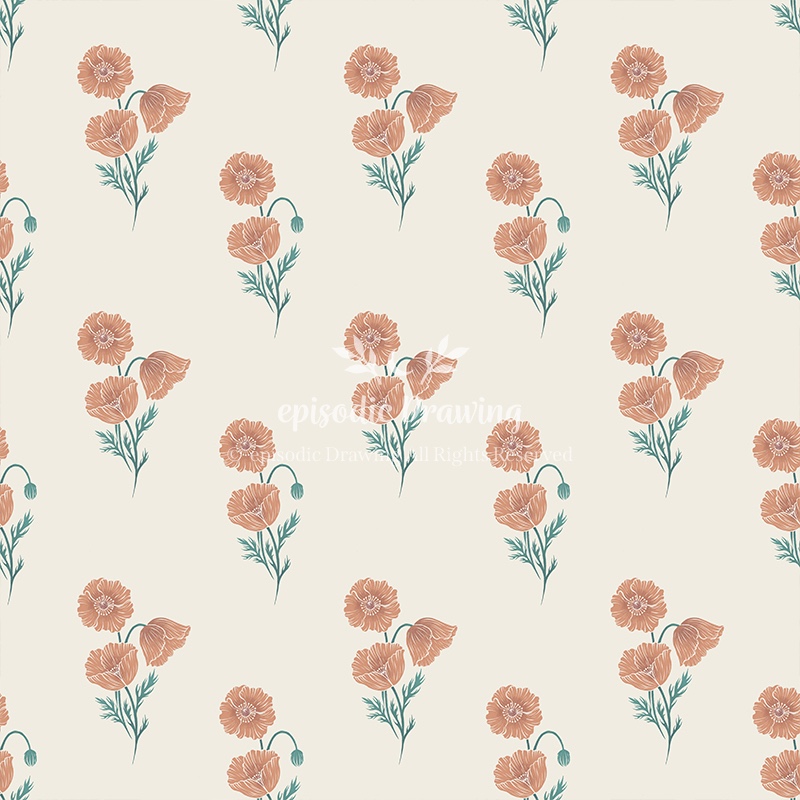 Poppy Floral Pattern