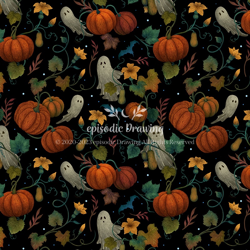 Pumpkin Ghost Pattern