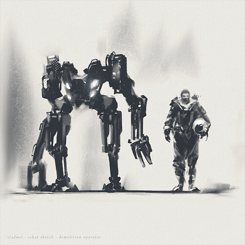 robot sketch – demolition operator