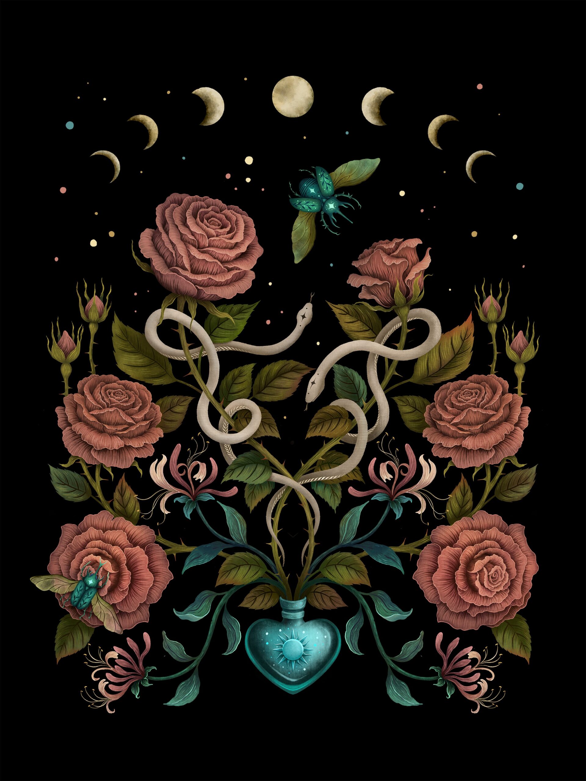 Rose and Honeysuckle