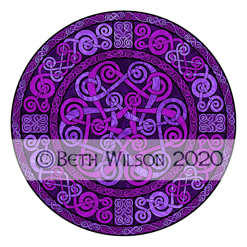 Round Purple Knot 025