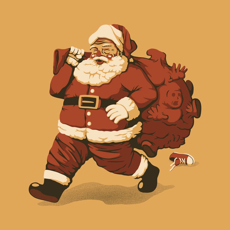 Santa Claus Naughty Boys Charcoal Kids