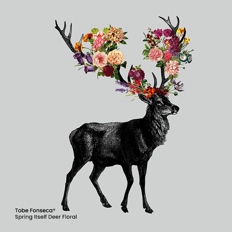Spring Itself Deer Floral