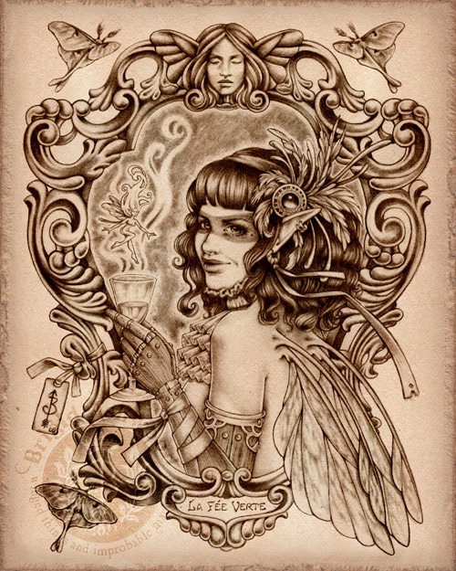 Absinthe Fairy (sepia)