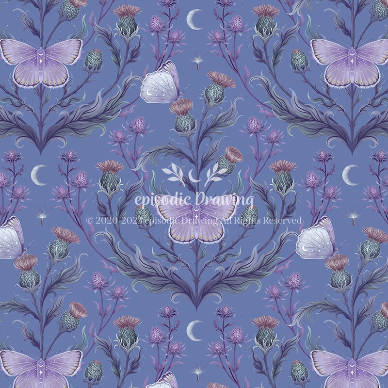 Thistle Home – Periwinkle pattern