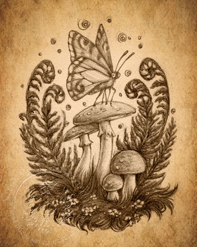 Vintage Romance Mushroom