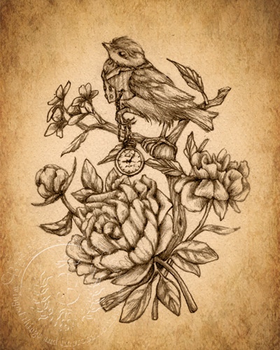 Vintage Romance Bird