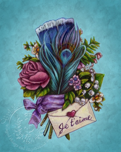 Vintage Romance Bouquet (color)