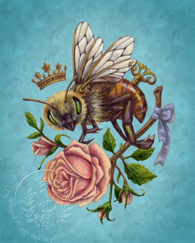 Vintage Romance Bee (color)