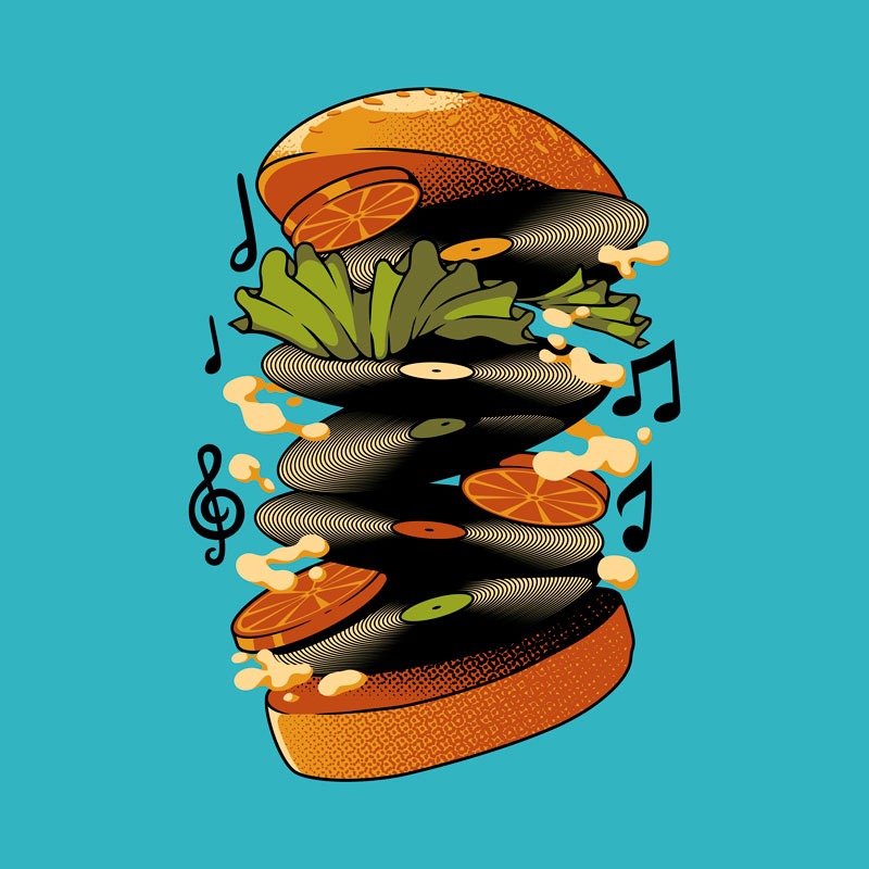 Vinyl Hamburger Music Lover