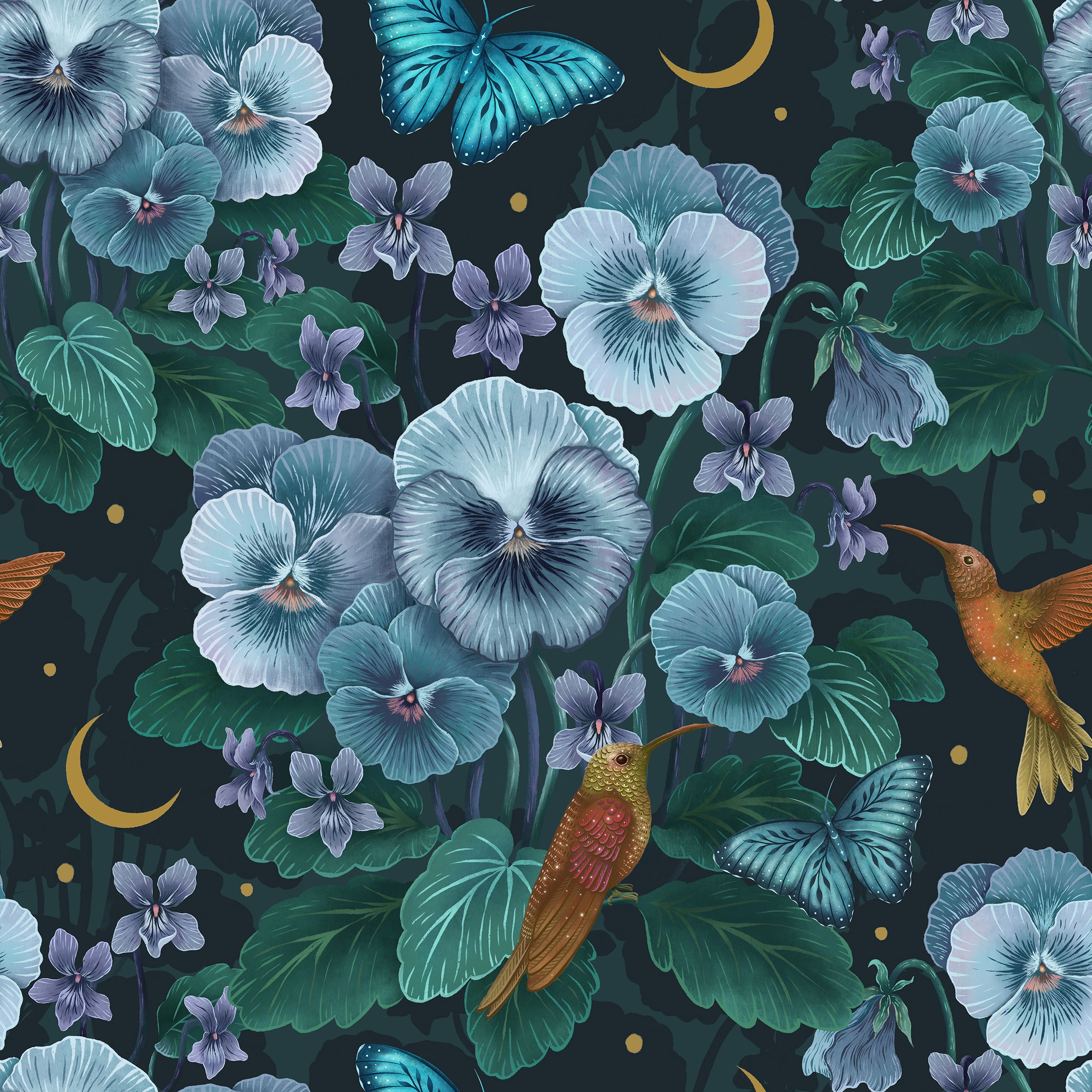 Violet Green Pattern